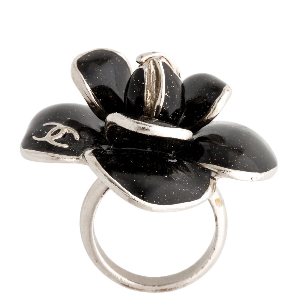 Chanel camellia cocktail ring